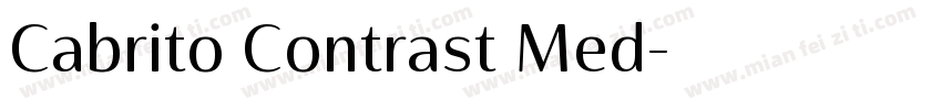 Cabrito Contrast Med字体转换